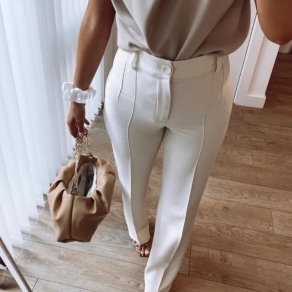 NWT Zara Trousers With Front Seam - Picture 4 of 16